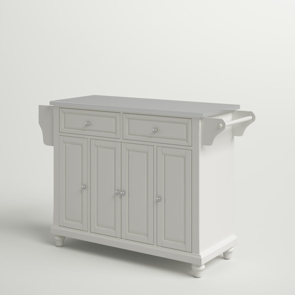 Three Posts™ Haslingden Metal Kitchen Island & Reviews Wayfair